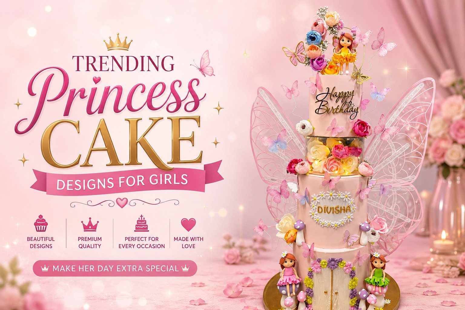 Trending Princess Cake Designs for Girls